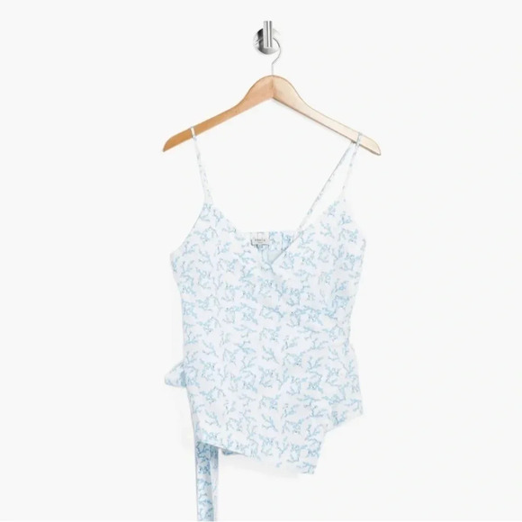 FRNCH Blossom Floral Cotton Authentic Wrap Top - Picture 3 of 3